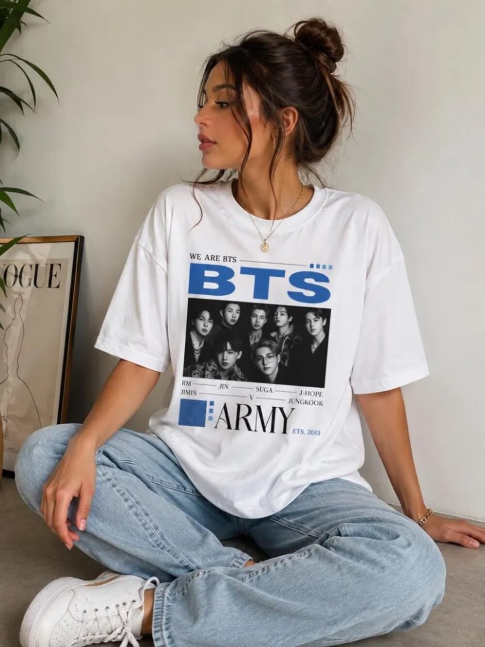 BTS band photo T-Shirt  K-Pop ARMY graphic tee